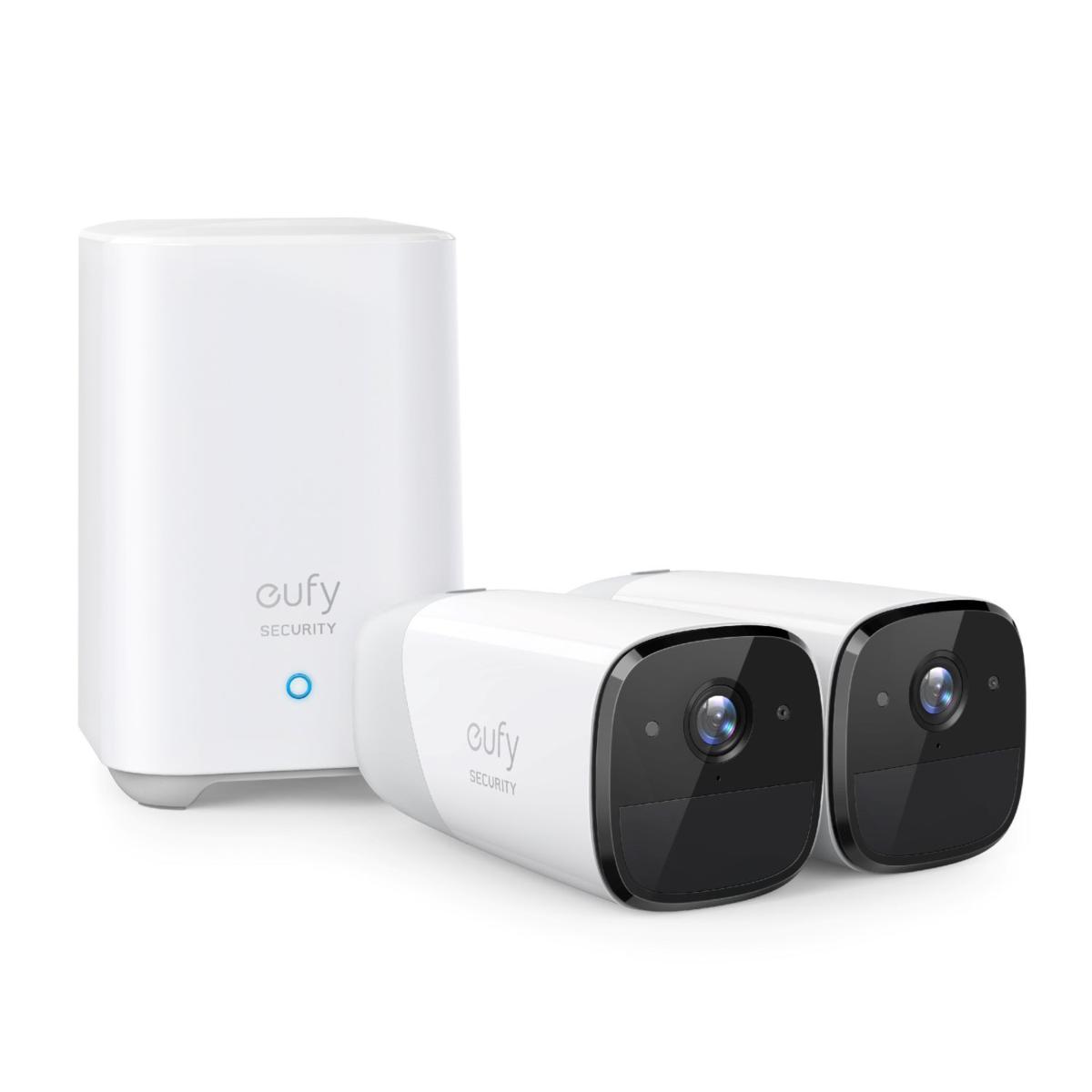 eufycam 2 pro 2k core 4-camera set plus homebase 2