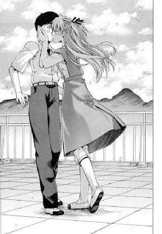 evangelion manga kiss
