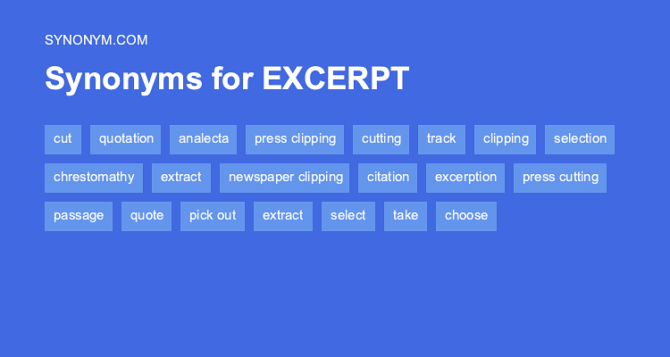 excerpt synonym