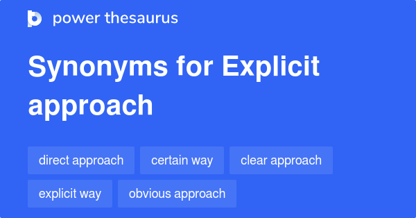 explicit synonym