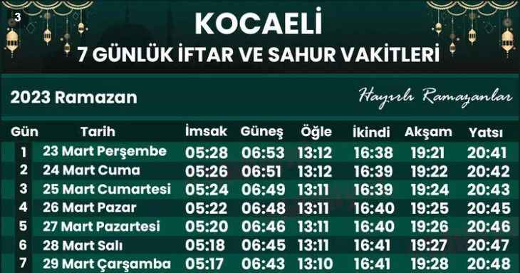 ezan vakti izmit