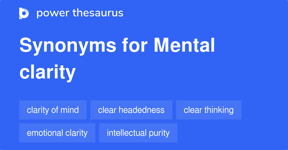 clear thinking synonym