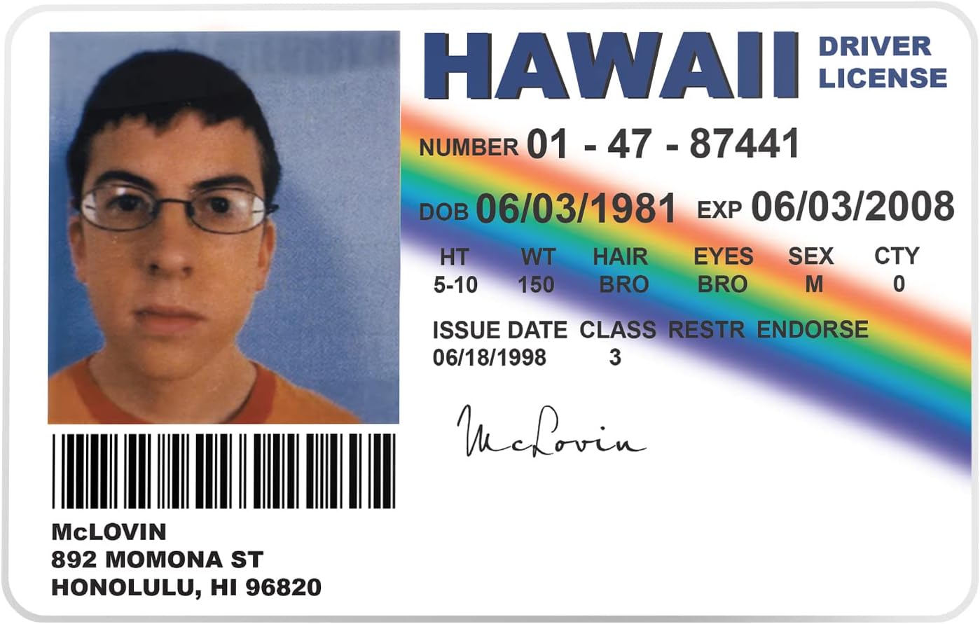 mclovin id back