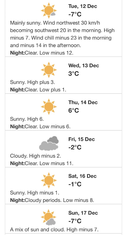 golden weather environment canada