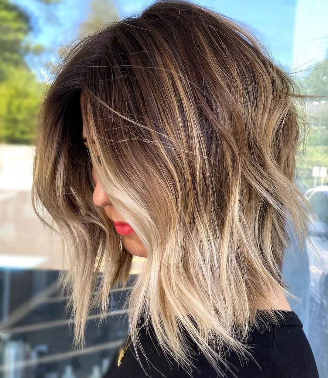 ash brown ombre short hair