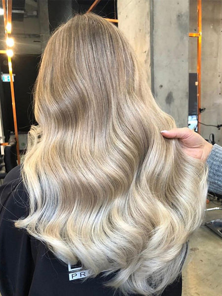 creamy blonde highlights