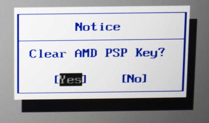 clear amd psp key