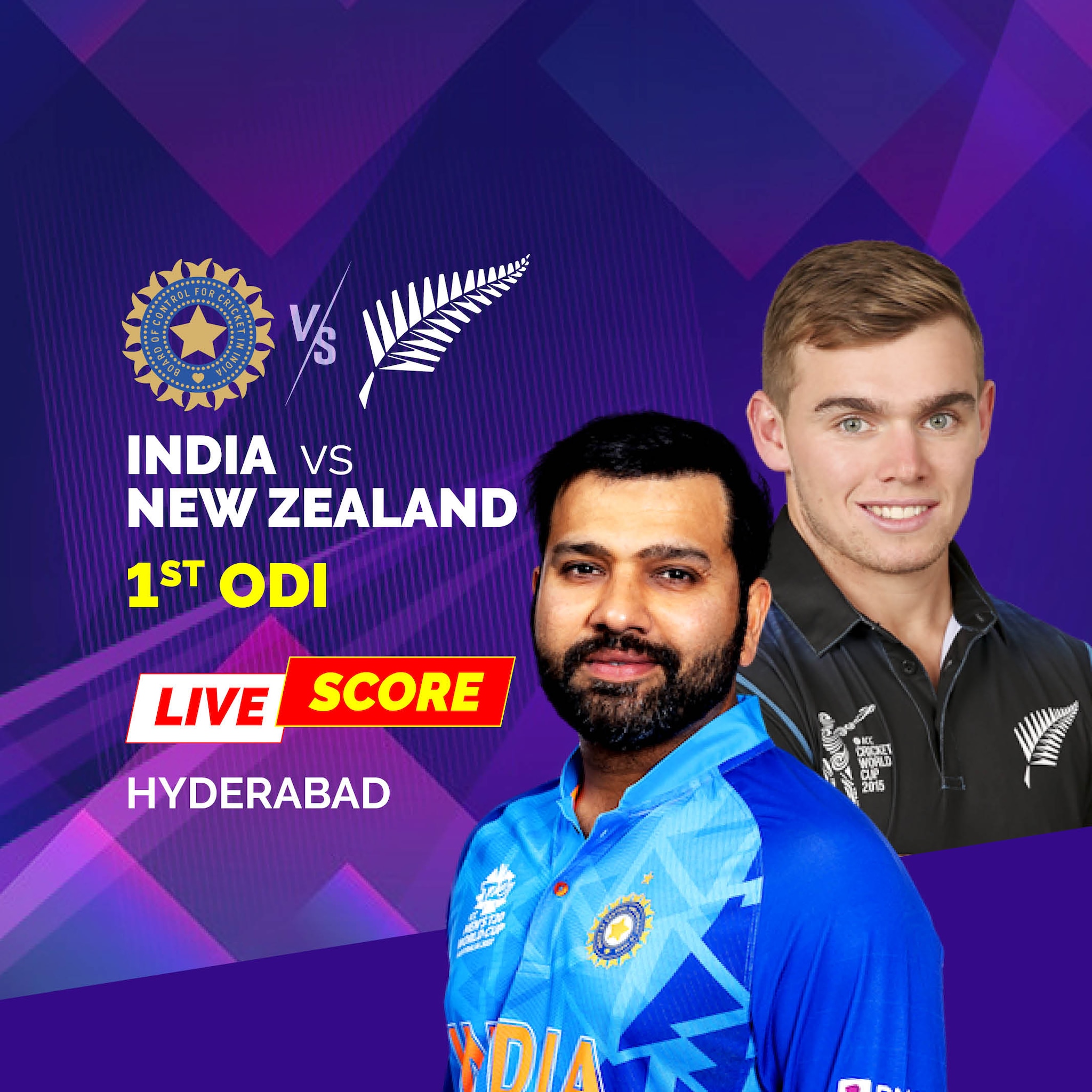 india vs new zealand 1st odi live score