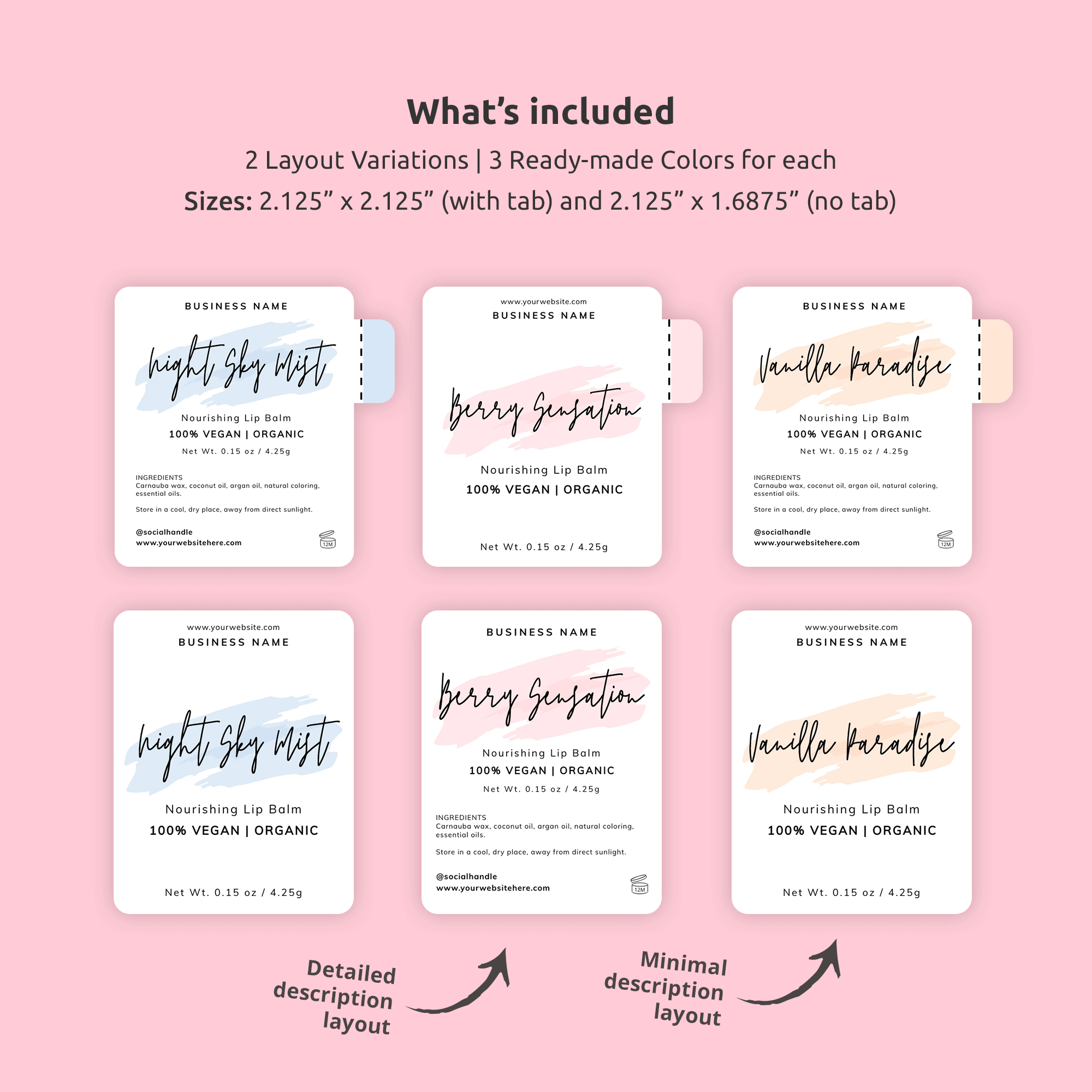 lip balm labels template