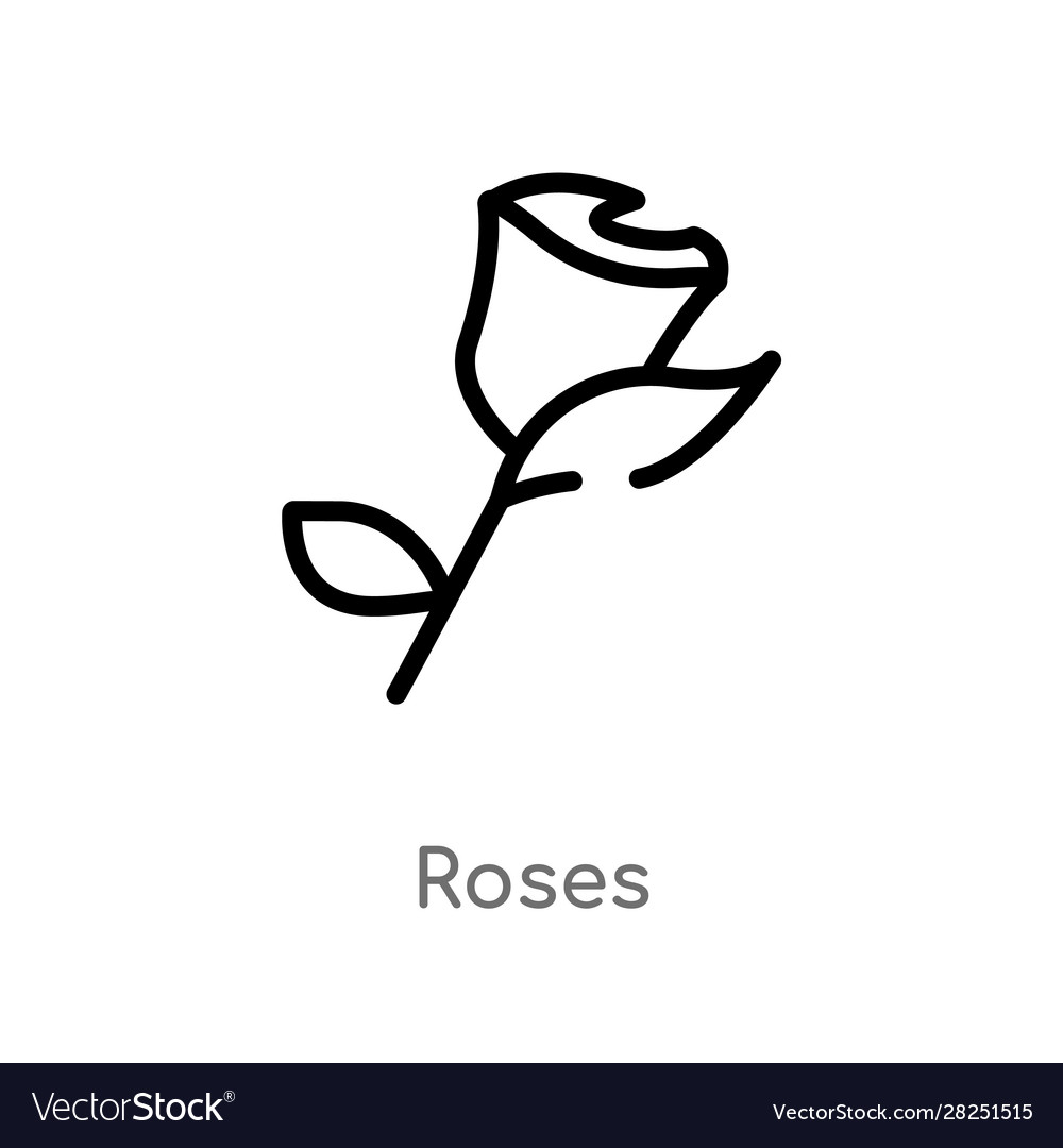 rose outline simple