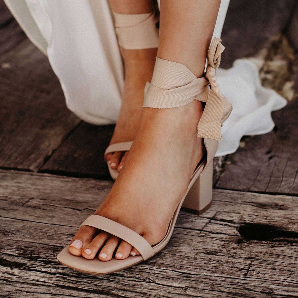 wedding sandals nude