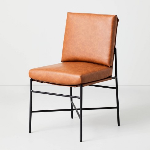 brown leather chair target