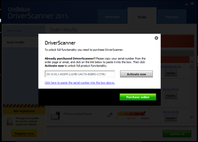 driver scanner 2015 activation key