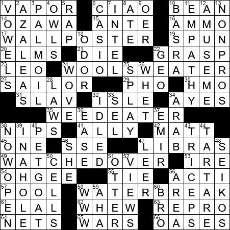 clear headedness crossword clue