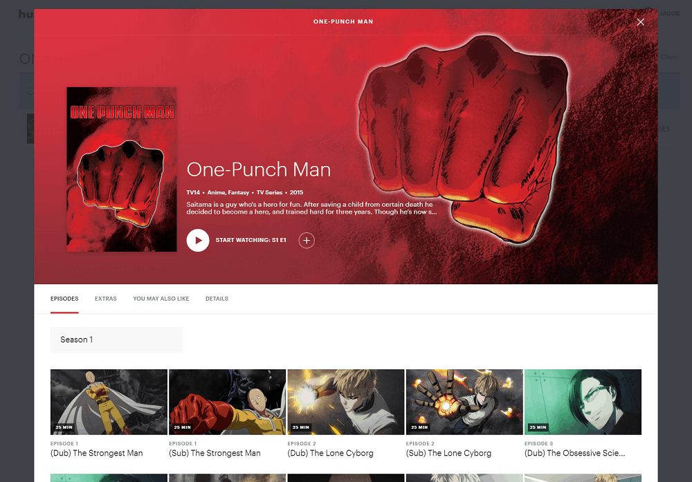 one punch man streaming platforms