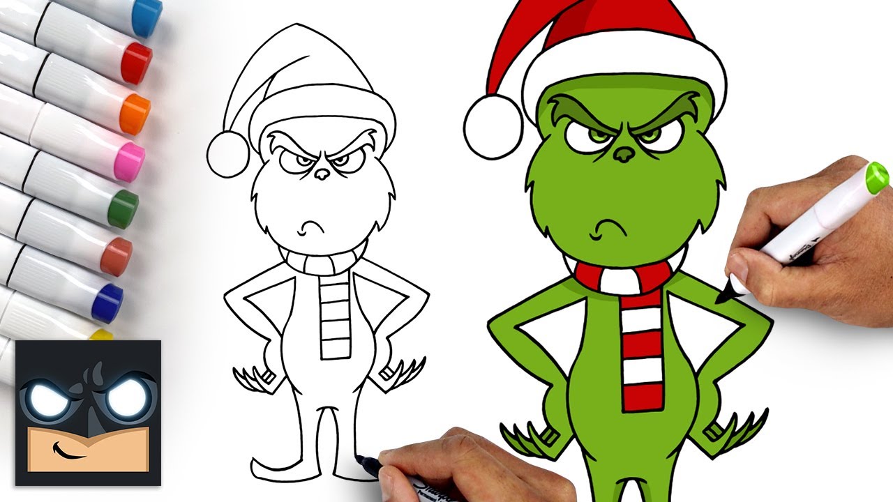 how to draw the grinch easy