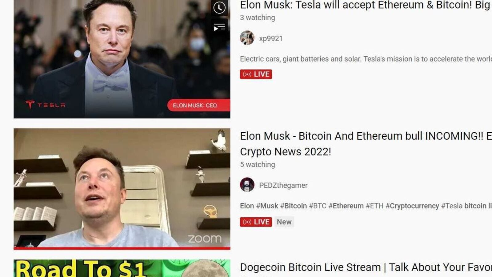 elon musk live stream today