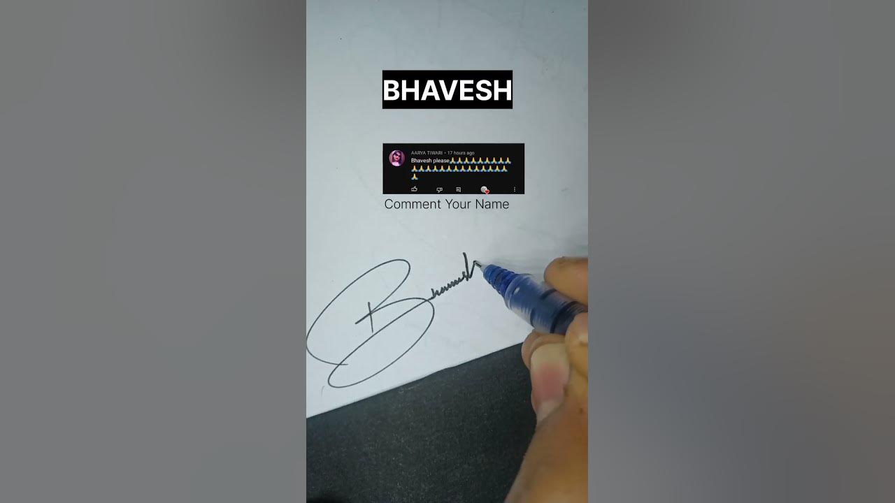 bhavesh name signature