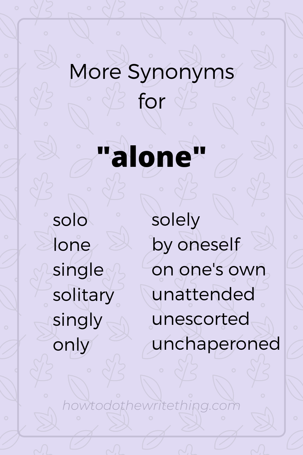 synonyms for alone