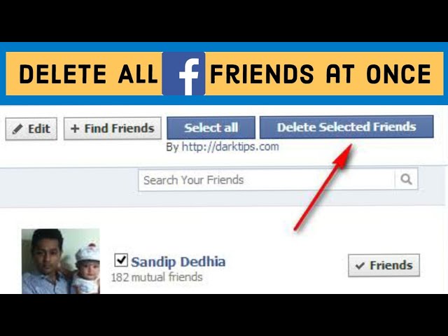 facebook all friends unfriend tool