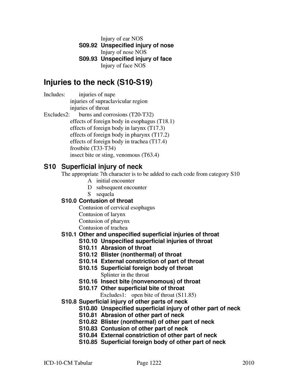 facial abrasion icd 10