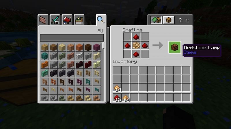 redstone lamp recipe