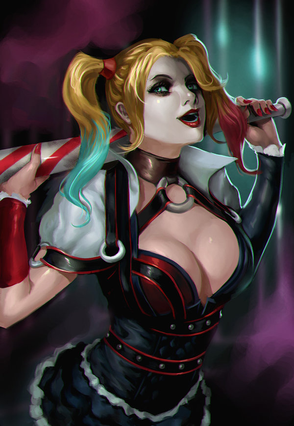 harley quinns boobs