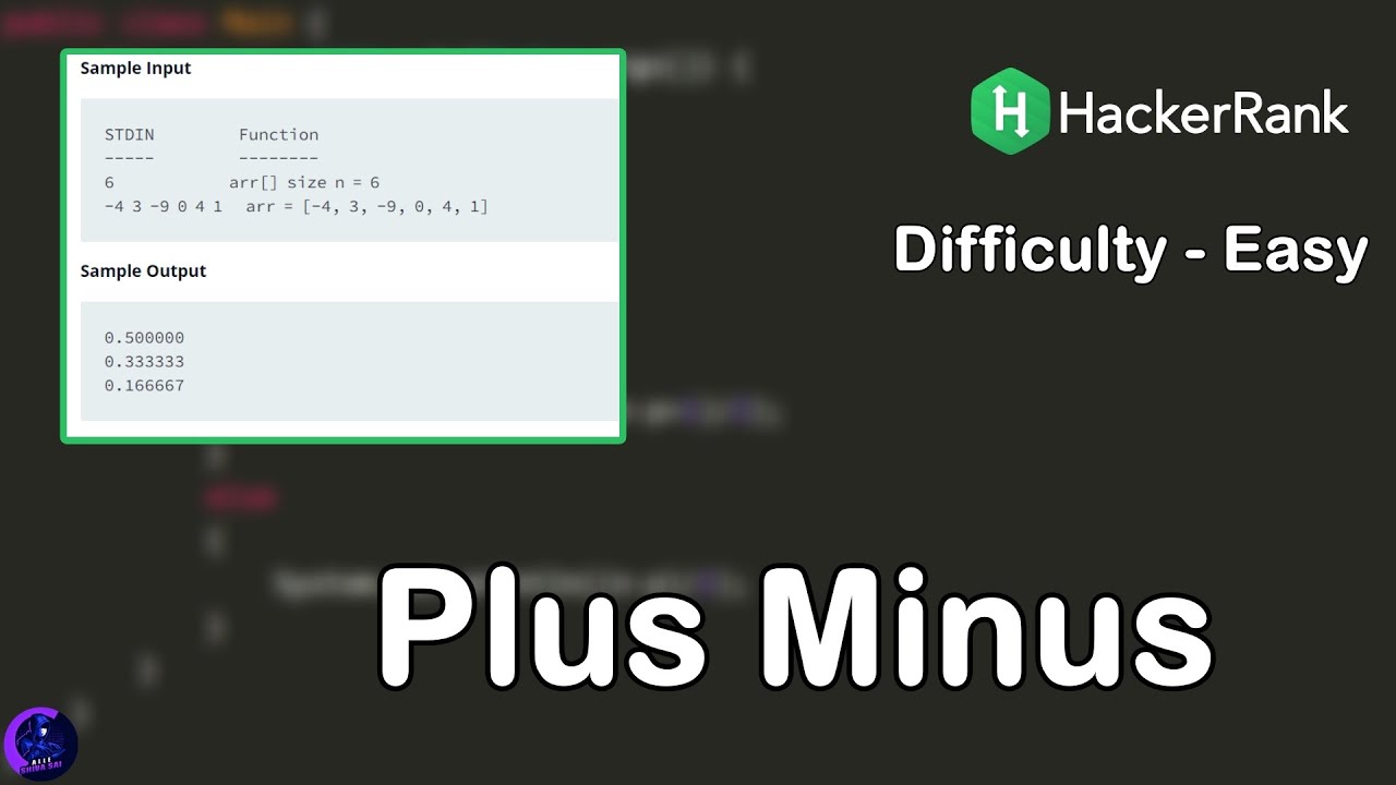 plus minus hackerrank solution in java