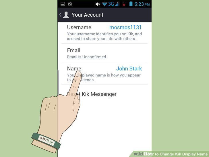 can you change your kik username