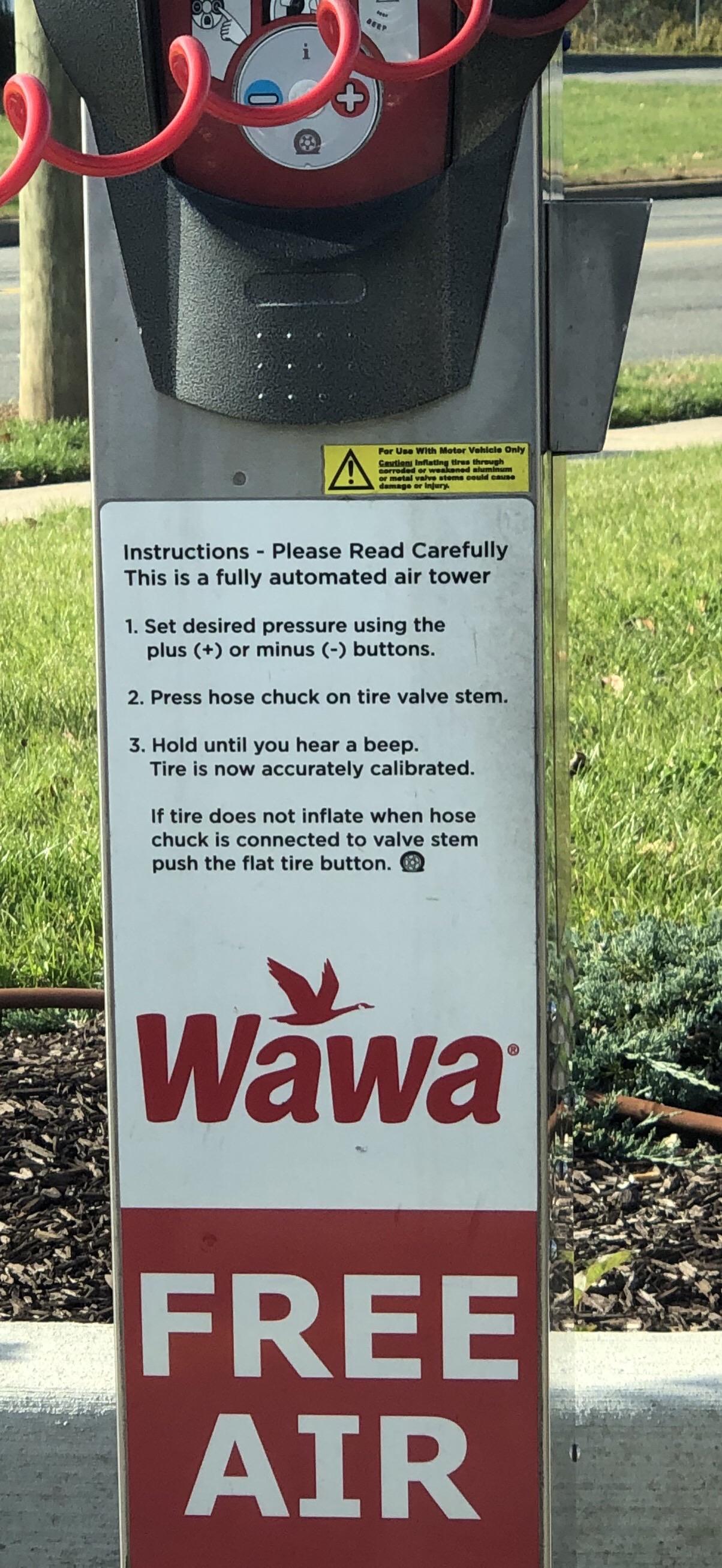 wawa with free air