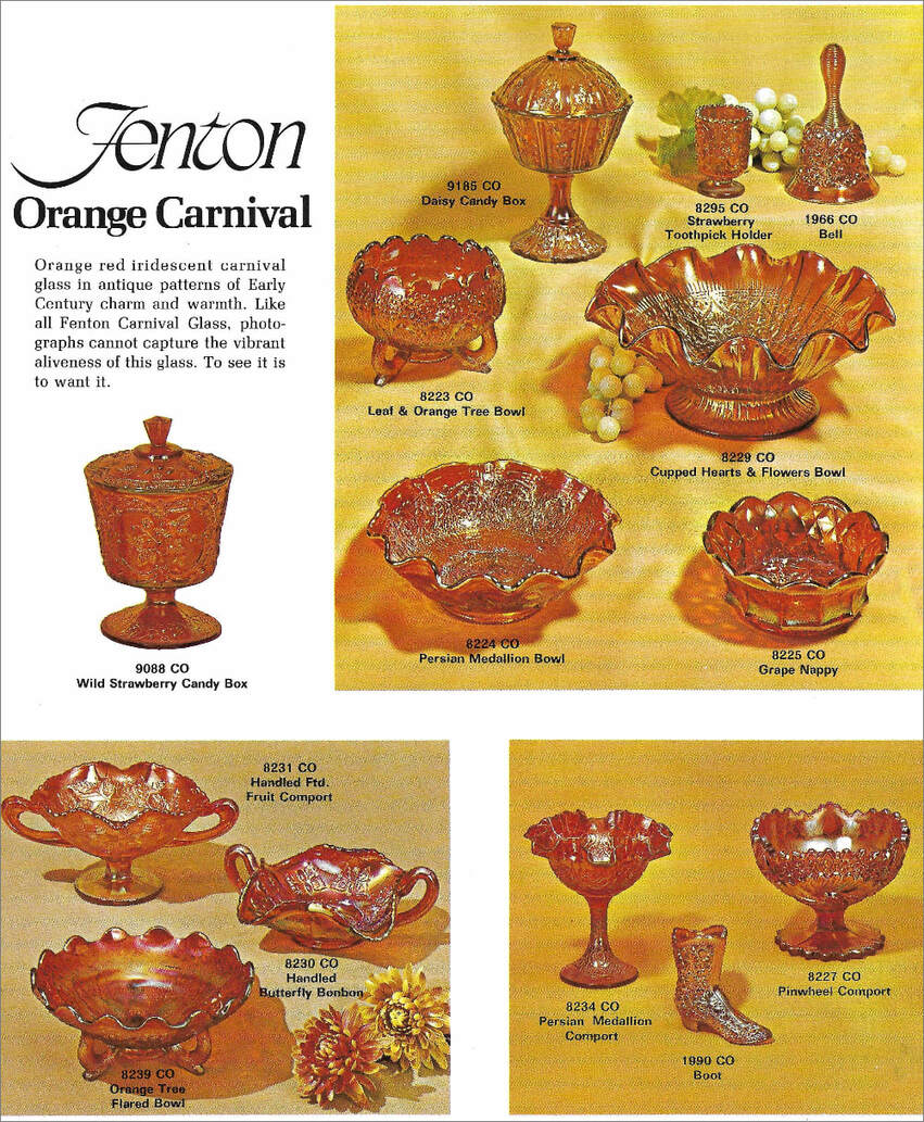 marigold carnival glass patterns