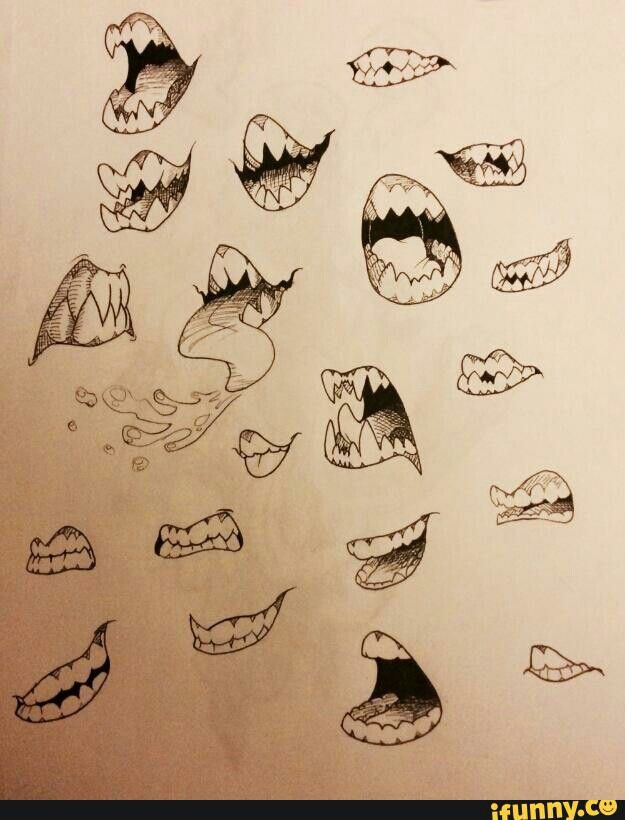 bocas terrorificas dibujos