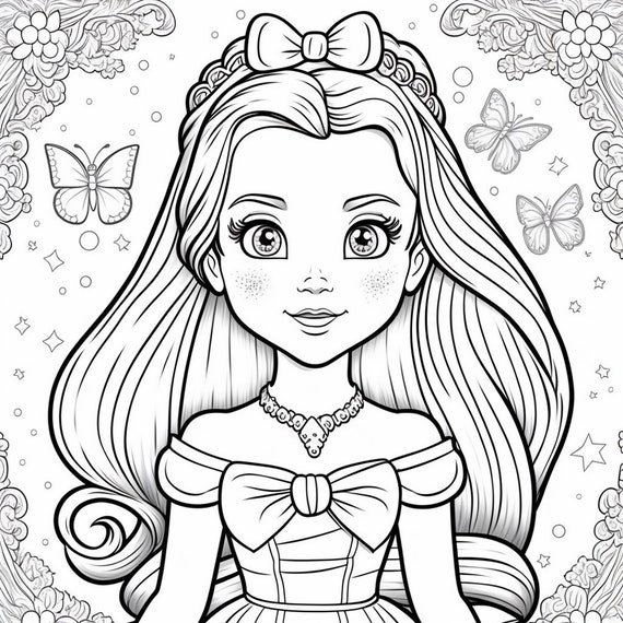 princess coloring pages for kids