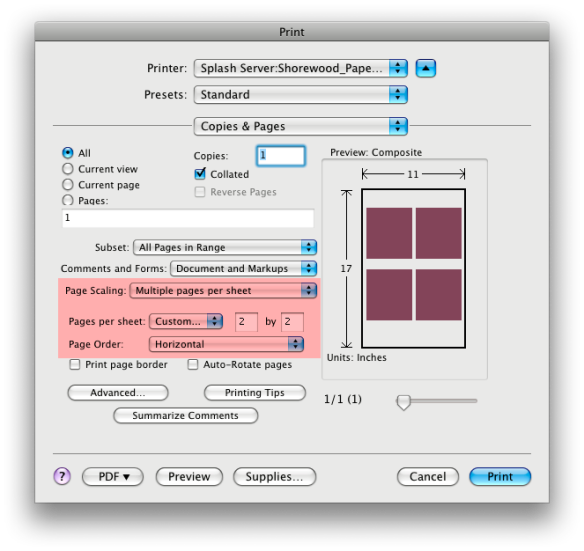 indesign export multiple pages per sheet