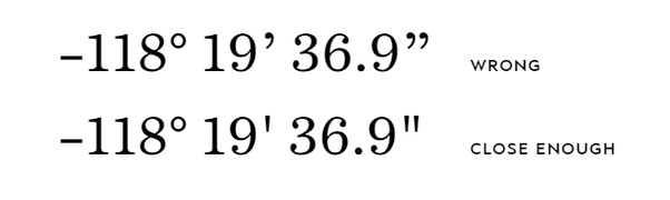 feet or inches symbol