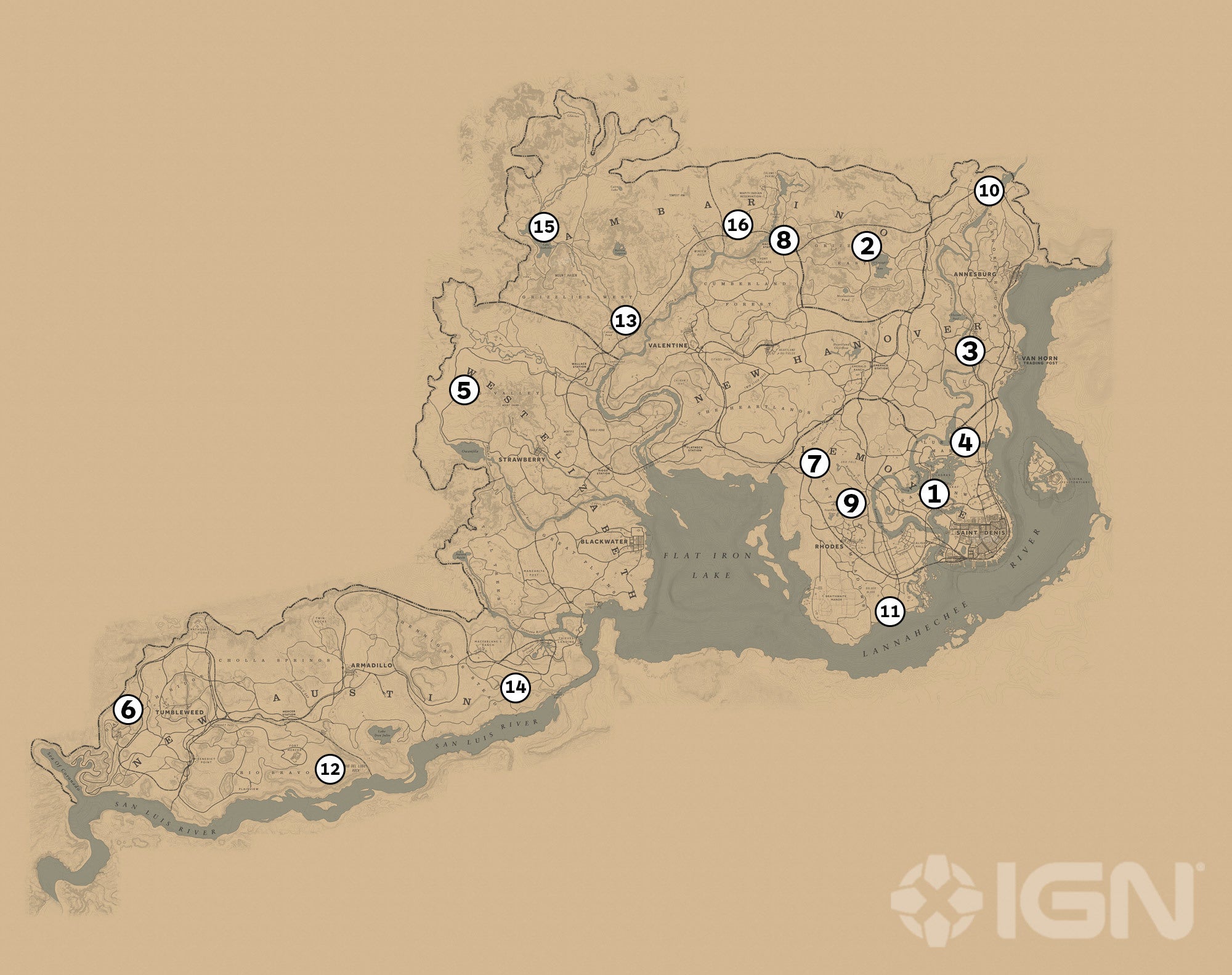 rdr2 legendary animals map