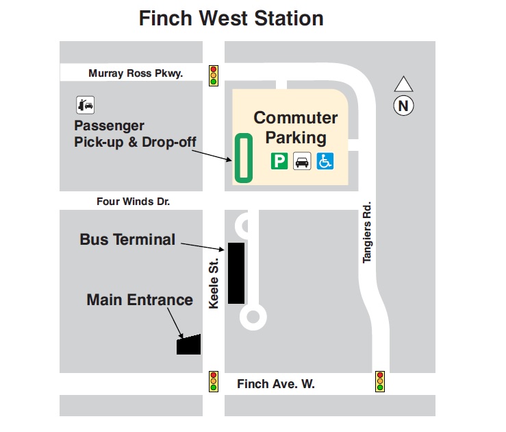 finch station passenger pick up