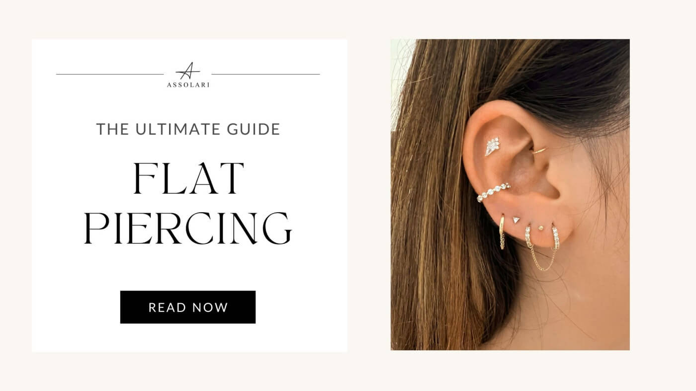 flat ear piercing