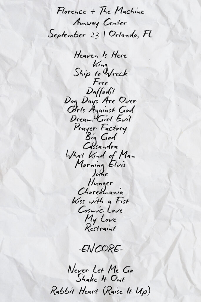 florence and the machine setlists