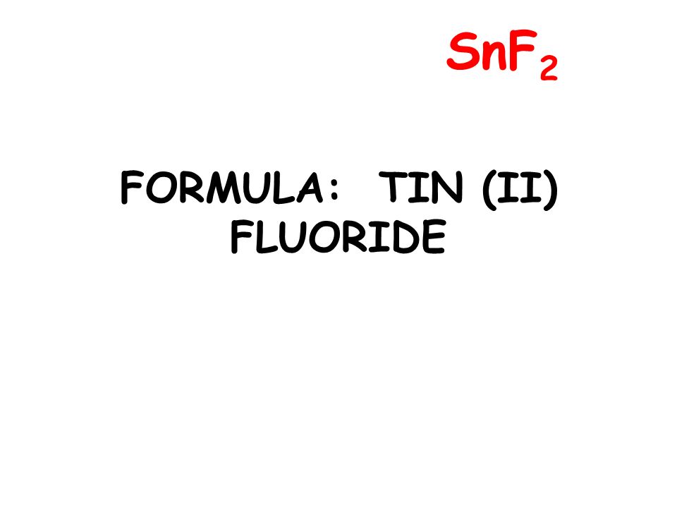 formula for tin ii fluoride