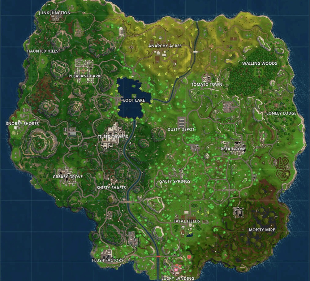 fortnite season 1 map