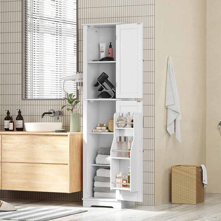 freestanding storage cabinets with doors and shelves