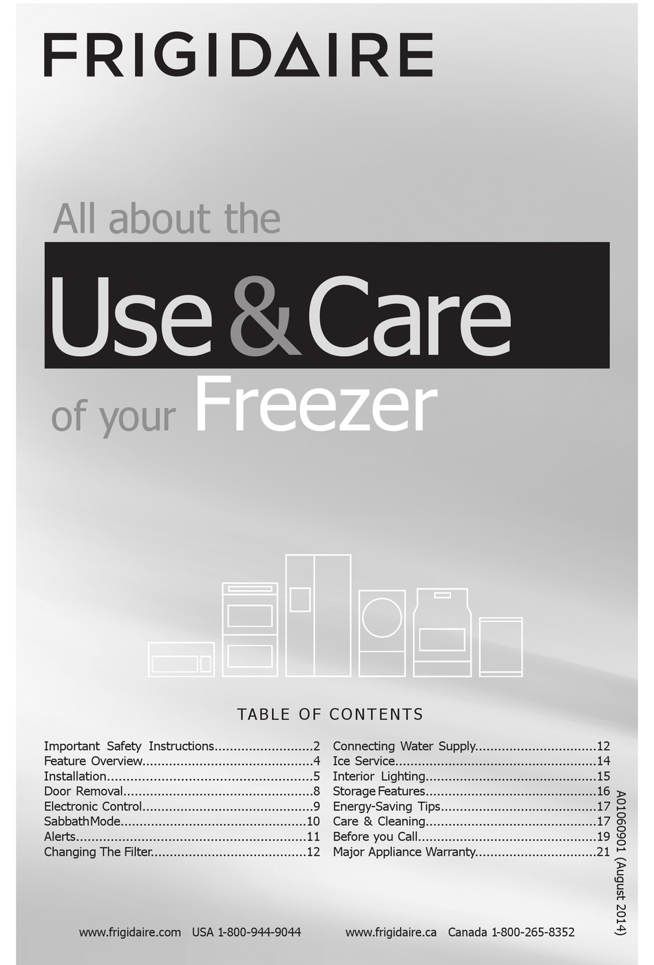frigidaire manual freezer