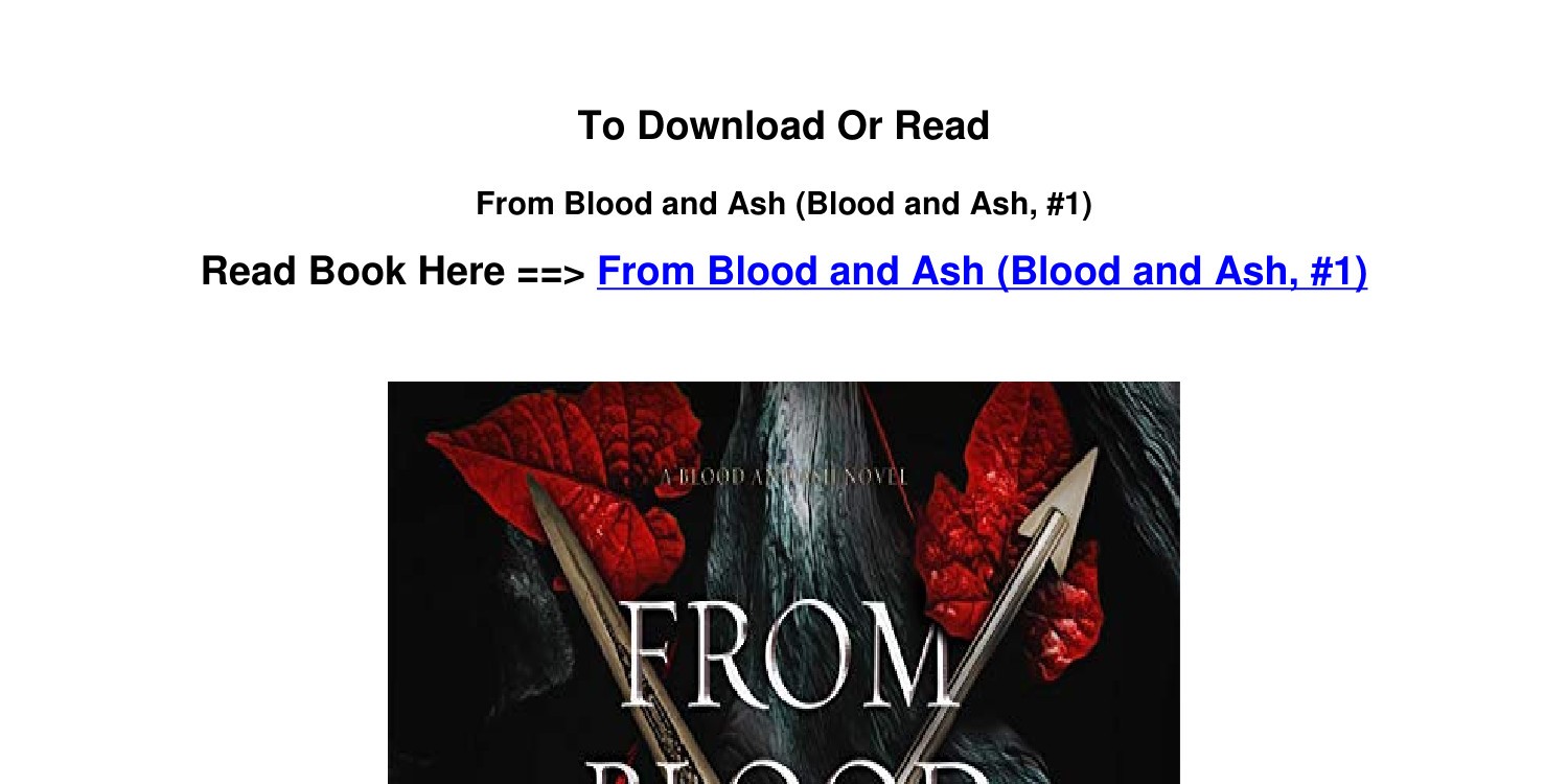 from blood and ash epub