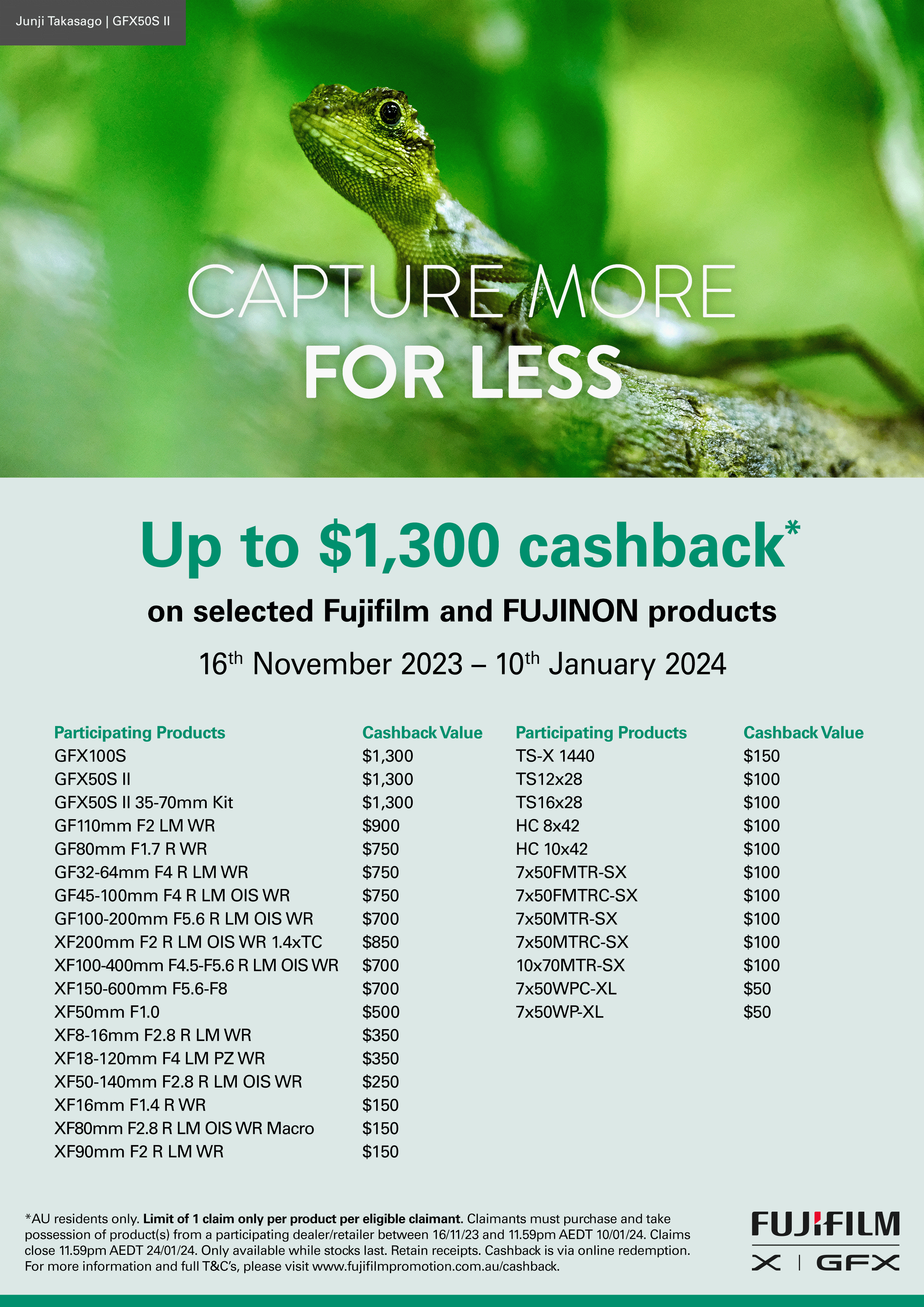 fujifilm australia cashback