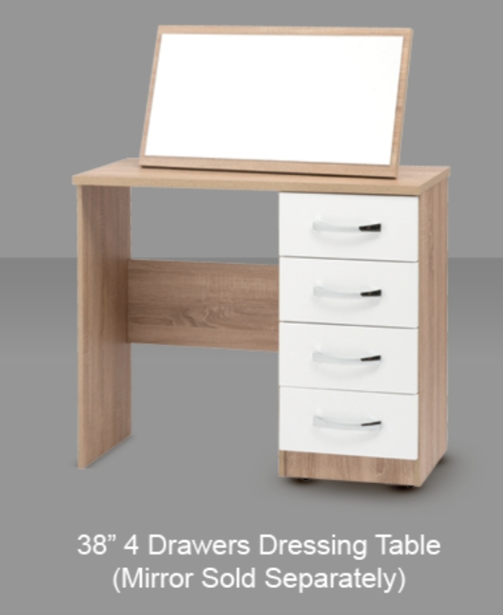 fully assembled dressing table