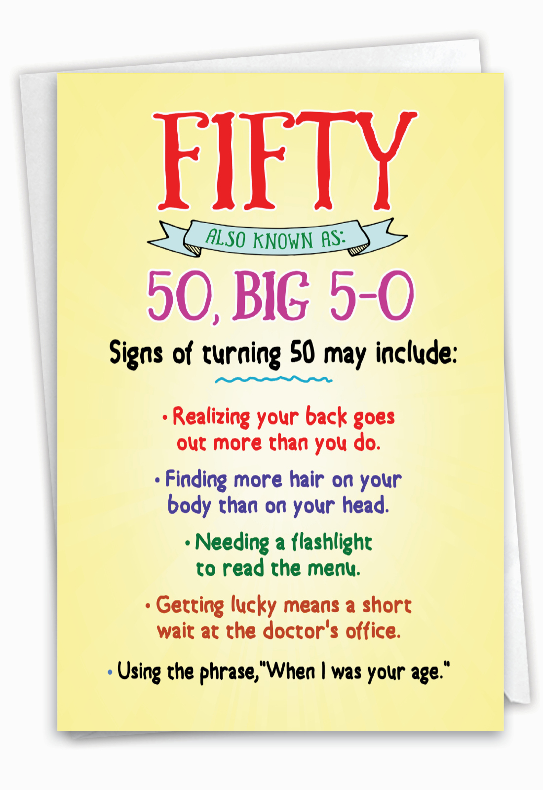 funny 50th birthday cards