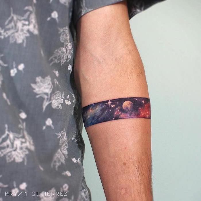 galaxy armband tattoo