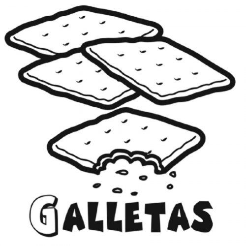 galletas animadas para colorear