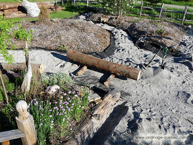 garden logs landscaping